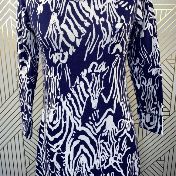 Lilly‎ Pulitzer Blue Entourage Zebra Preston Dress - Picture 3 of 8